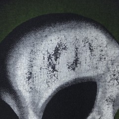Vintage Fashion Victim Alien Shirt XL Black Short Sleeve Glow in the Dark 1995