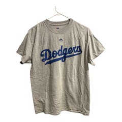 Majestic Los Angeles Dodgers WordMark Gray Tee Size M