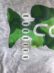 New Costa Del Mar T Shirt Gray Short Sleeve Green Fish Camo Men Large