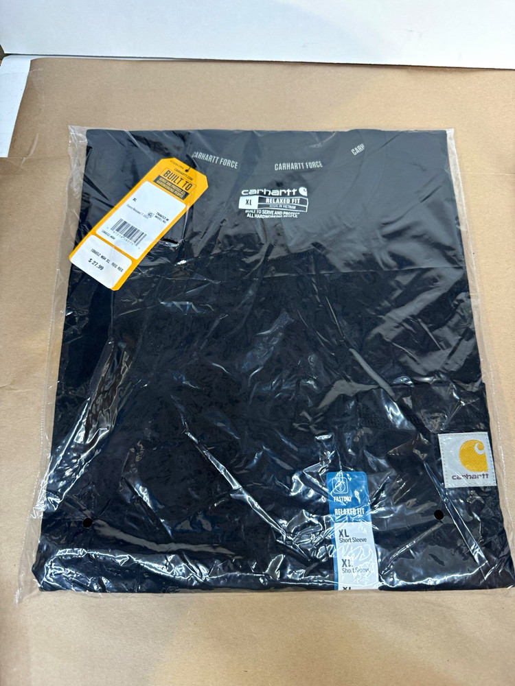 Carhartt Force Relaxed Fit Black Logo Crew T-Shirt Men’s XL
