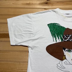 Vintage 90s Lady Glamour Art Deco Fashion Illustration Graphic T-Shirt – Large