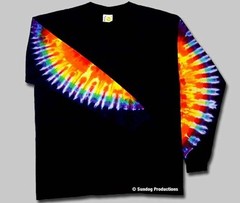 Tie Dye long sleeve shirt size XL – Only the sleeves are tie dyed- Gorgeous Dyes