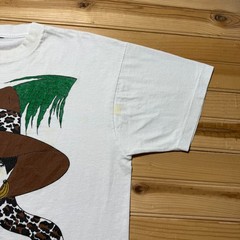 Vintage 90s Lady Glamour Art Deco Fashion Illustration Graphic T-Shirt – Large