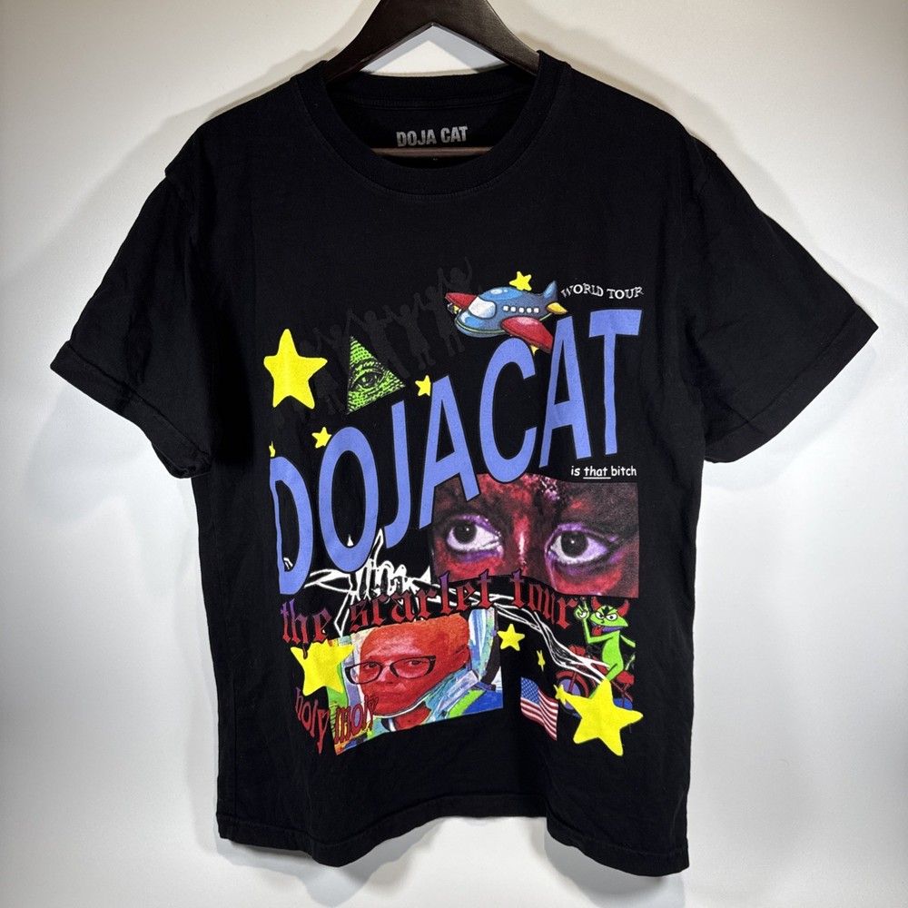 Doja Cat Scarlet Tour USA Black Graphic T Shirt Size L Made in USA
