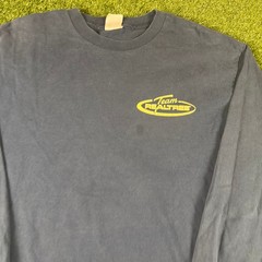 Vintage Team Realtree Long Sleeve T-Shirt Navy Blue Yellow Logo Hunting Mens XL