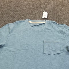 Lucky Brand Shirt Mens Medium Blue Pocket Tee Tagless Crewneck Basic Jersey