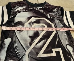 VTG Maxi Milian NY Tupac Shirt Size Small (8) Distressed Graphic Print Rap