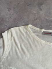 Vintage Versace Classic V2 Shirt Mens Cream White Monogram Spellout Long Sleeve