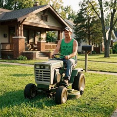 Mens I’m and I Mow It T Shirt Funny Yardwork Fathers Day Graphic Novelty