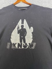 Star Wars Han Solo I Know T-Shirt Size XXL Black Graphic Tee See Photos Tee Fury