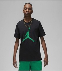 Nike Air Jordan Jumpman Logo Tee Mens T-Shirt Black Green Size M Sportswear Top