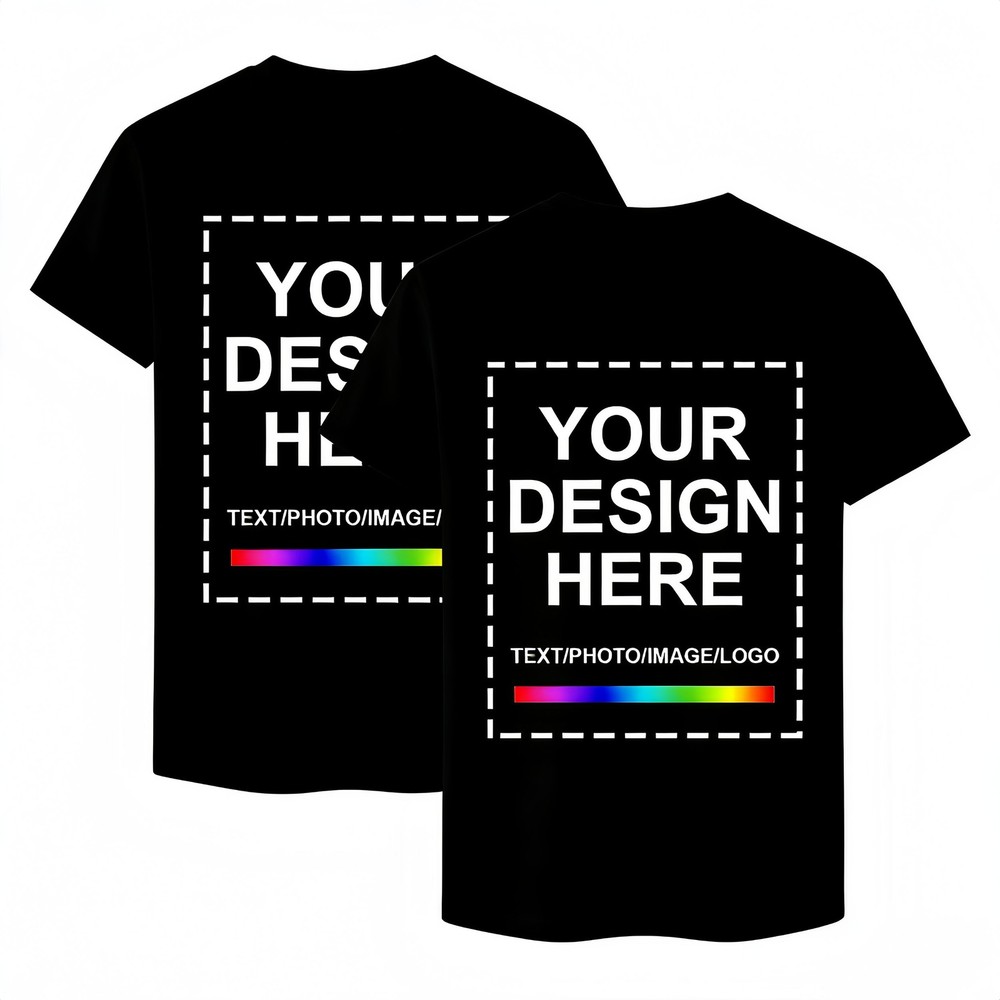 Custom Event Staff T‑Shirt, Company Logo Front & Back Print for Corporate Events