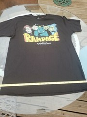 Rampage The Movie Mens T Shirt L Arcade Game 1986 Vintage Soft Cotton Never Worn
