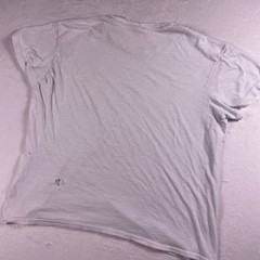 Vtg 80s Hanes Blank Tee L White Single Stitch USA Distressed Boxy Fit Thrashed