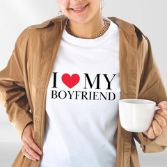 I Love My Girlfriend T-Shirt Gift Joke Mens Birthday Gift Top Tee Valentines Day