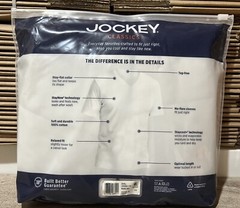 Jockey Mens Tall Man Classic V-Neck 2 Pack 2XLT T-Shirts 100% Cotton Brand New