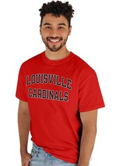 Blue 84 Mens Louisville Cardinals T-Shirt Arched Team Color Team Color Large