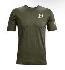 Under Armour 1370810 UA Men NEW Freedom Flag Cotton Loose Fit Green T-Shirt 2XL