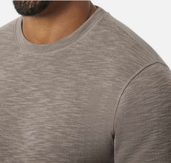 Member’s Mark Men Double Knit Crewneck Long Sleeve Relaxed Fit Grey Bisque 2XL
