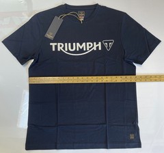Triumph Motorcycles Cartmel T-Shirt Mens XL Jet Black Spellout Logo Short Sleeve