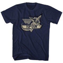 Top Gun Movie F14 Fighter Jet Flying Through Clouds Men’s T Shirt