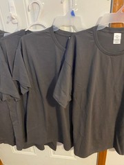NEW WITHOUT TAGS LOT OF 6 UNISEX SIZE 2XL HANES ECOSMART GRAY T-SHIRTS