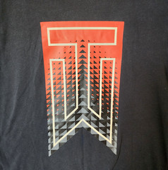 Nike Tiger Woods Collection Black & Red Graphic Dri Fit T Shirt Size Medium