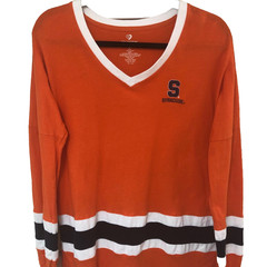 Syracuse Mens L Long Sleeve T Shirt Jersey Colosseum Cotton Unisex Collegiate