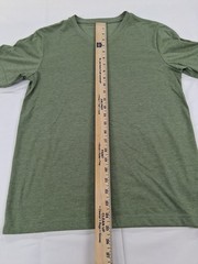 George Mens Size S (34-36) V Neck Olive Green Short Sleeve T-Shirt NWOT