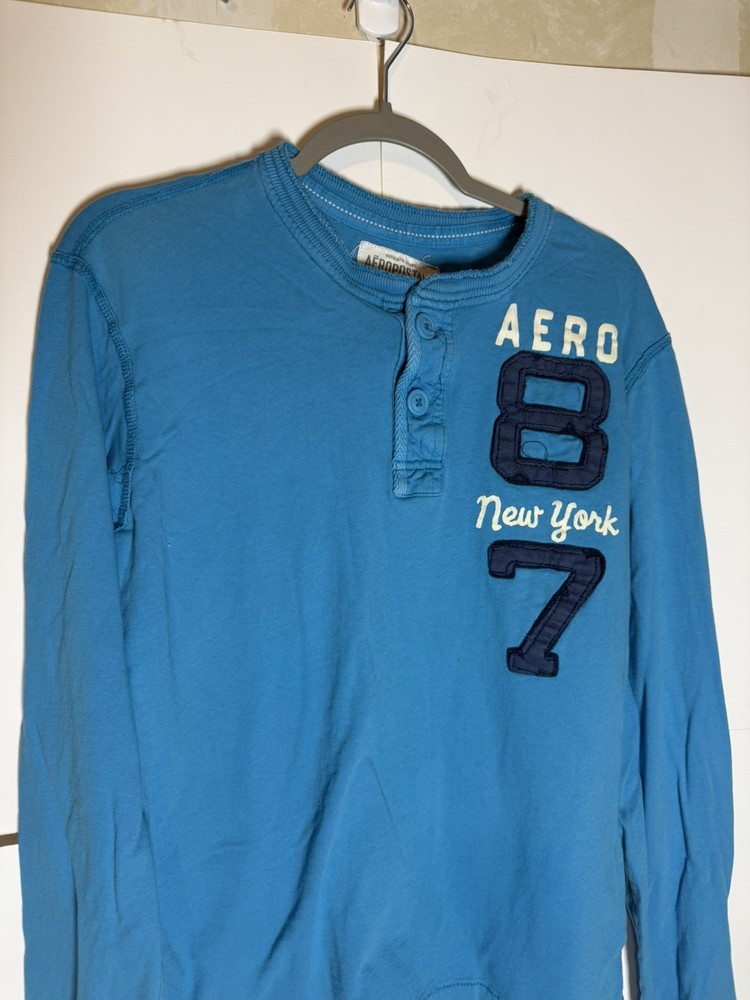 Aeropostale Vintage 1987 Authentic Brand Embroidered Long Sleeve Button Up