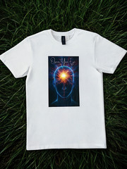 DTF Custom Made – OPEN YOUR EYE Short Sleeve T-Shirt – Black & White SML