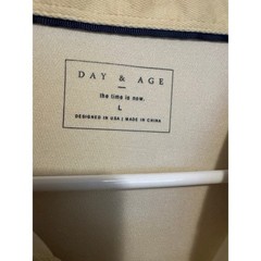 Day & Age Shirt Men’s Knit Polo Shirt Brown Collar Short Sleeve Beige Large NWT
