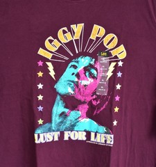Men’s Lee Iggy Pop Graphic Tee Regular Fit Crew Neck 2XLARGE Fig NEW
