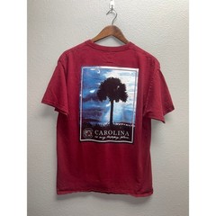 Vintage South Carolina Gamecocks Shirt Happy Place Red College University Tee L