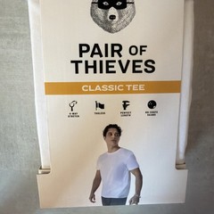 Pair of Thieves Men’s Classic White Soft Tee T Shirt 2 Pack Size L Large NEW