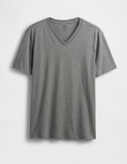 Gap Classic V-Neck Men’s Size M Tall Medium Heather Grey T-Shirt NWT