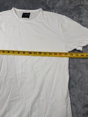 Cuts Clothing Short Sleeve Elongated Fit T-Shirt Crew Neck Men’s Small White