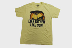 Disney Mens Lion King Like Father Like Son Mufasa Simba Yellow Shirt New 2XL