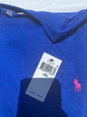 NWT Men’s 3LT Polo Ralph Lauren Big & Tall Royal Blue Solid Crew Pocket T-Shirt
