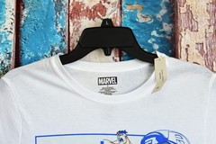 Unisex Marvel Group T-Shirt Graphic Tee Crew Neck Iron Man 2XLARGE White NEW