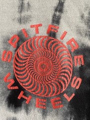 Spitfire Old E Pleated Wash T Shirt Tie Dye Mens S