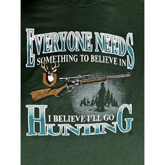 Vintage 90s Deer Hunting Funny Nature T-Shirt Size M Made in USA