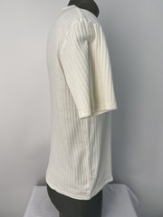 Knickerbocker Mens T-Shirt Milk White Size M Rib Pocket Short Sleeve Jersey
