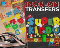 Super Kiddo Gamer Boys Iron on Transfer Heat Patch logo T-shirt Kids Gaming Gift
