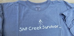 Sh!t Creek Survivor T-shirt Charcoal Grey XL 100% Heavy Cotton