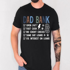 Funny Father’s Day Gift 2026 Gift For Dad From Kids Dad Bank Shirt