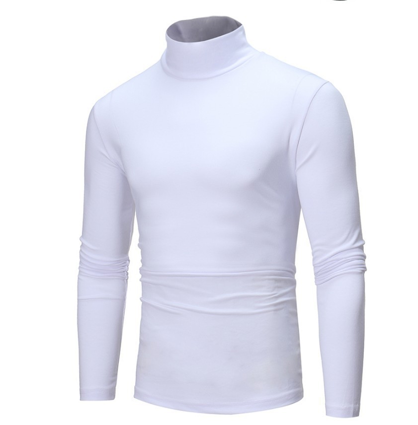 Hot Long Sleeve Thermal High Collar Turtle Neck Skivvy Men’s Sweater Stretch