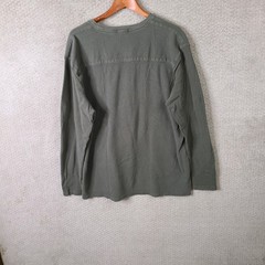 Alfani Shirt Mens XXL Green Graphic Pocket Thermal Long Sleeve Cotton Casual