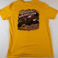 T Shirt Mens XL Off Road Jeep Club Midwest Krawlers (Lot of 2) Blue & Yellow