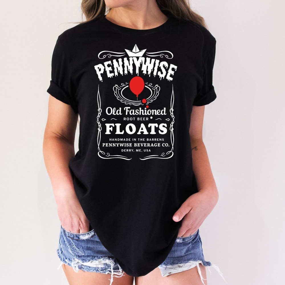 Pennywise Old Fashion Floats Horror Halloween Adult Humor Funny T-Shirt